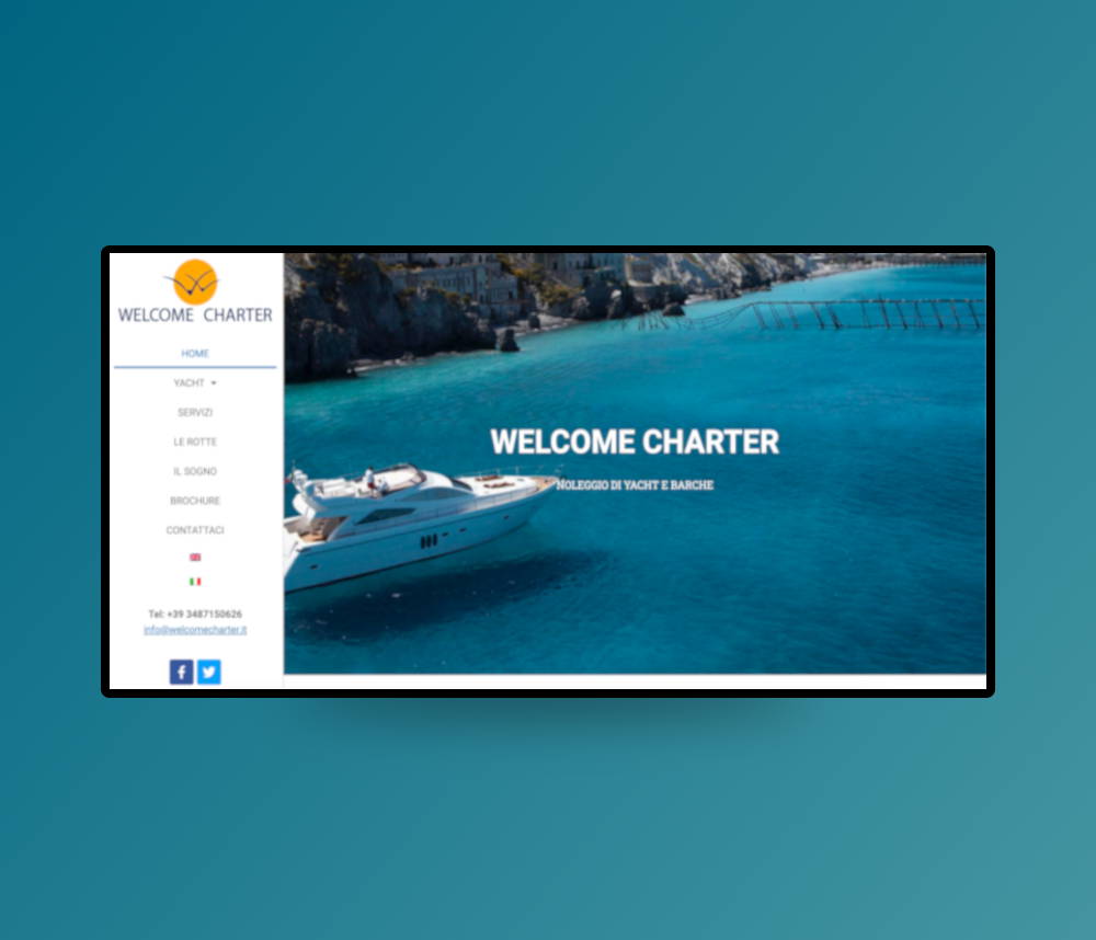 Realizzazione sito web noleggio yacht